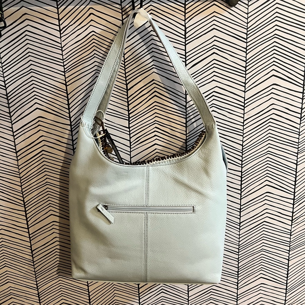 The Sak Light Blue Hobo Bag with Tan Tassel - Picture 8 of 8